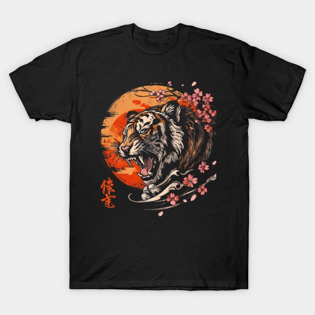 Tiger Color Contrast T-Shirt by GodeleineBesnard